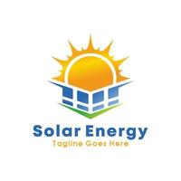 solar panel energy vector logo
