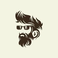 barba barbero vector logo ilustración
