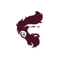 Beard barber vector logo illustration