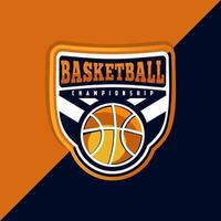 Ilustración de vector de logotipo de baloncesto
