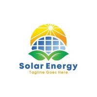 Solar panel energy vector logo