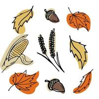 autumn season happy fall you all vector illustration doodle