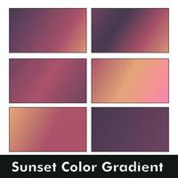 Sunset Color Gradient Pallet Design vector