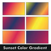 Sunset Color Gradient Pallet Design vector