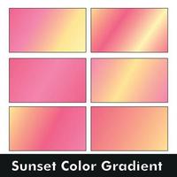 Sunset Color Gradient Pallet Design vector