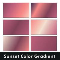 Sunset Color Gradient Pallet Design vector