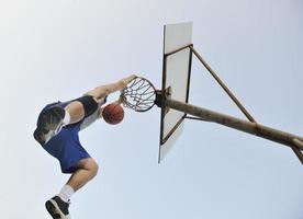 vista del jugador de baloncesto foto