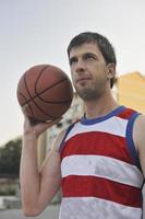 vista del jugador de baloncesto foto