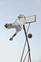 vista del jugador de baloncesto foto