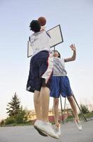 vista del jugador de baloncesto foto