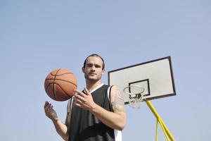 vista del jugador de baloncesto foto