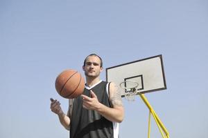 vista del jugador de baloncesto foto