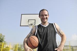 vista del jugador de baloncesto foto