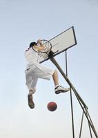 vista del jugador de baloncesto foto