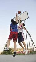 vista del jugador de baloncesto foto