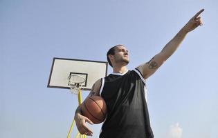 vista del jugador de baloncesto foto