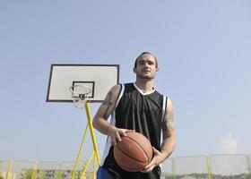 vista del jugador de baloncesto foto