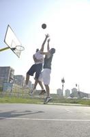 streetball  game at early morning photo