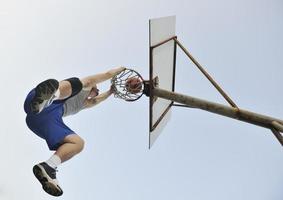 vista del jugador de baloncesto foto