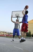 vista del jugador de baloncesto foto