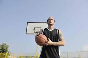 vista del jugador de baloncesto foto