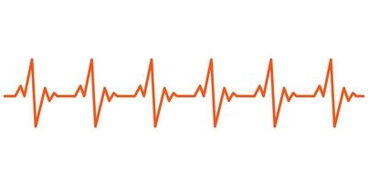 icono de pulso de línea de electrocardiograma de latido del corazón. electrocardiograma latido del corazón monitor de frecuencia ecg vector