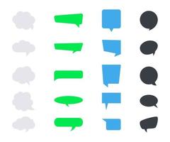 Vector messages bubbles. Speech bubbles icons. flat messages bubbles. Set of speech icons. eps10