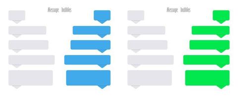 Vector Messages Bubbles. Speech Bubbles Icons. Flat Messages Bubbles. Set of Speech Icons. Eps10