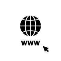 Www. Internet icon. Www search bar icon. Website icon Eps10 vector