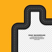 Winding Road isolated on transparent with orange color backgrounds. Eps10 vector