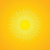 white sun rays on yellow gradient background. sun rays vector icon. Eps10