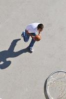 Street basketball view photo