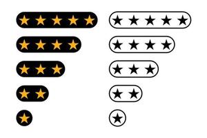 Rating stars in trendy flat and lines design. Feedback concept. Rating stars business concept. Vector illustration