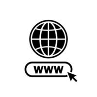 Www. Internet icon. Www search bar icon. Website icon Eps10 vector