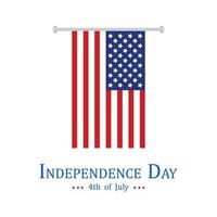 July Fourth. Independence Day in Usa. Poster Banner or Greeting card July Fourh. Eps10 vector