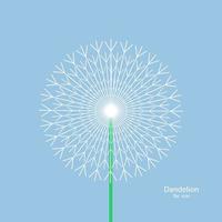 Dandelion flower in flat design. Dandelion flower icon. Eps10 vector