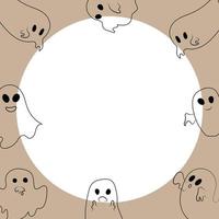 Cute scary ghost for halloween scary scary vector