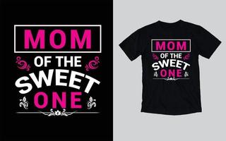 diseño de camiseta de mamá del amor del día de la madre vector