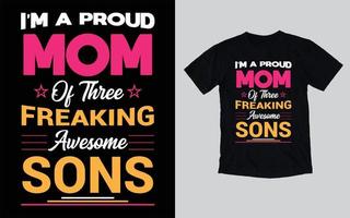 diseño de camiseta de mamá del amor del día de la madre vector