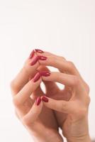 closeup of hands of a young woman photo