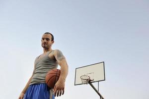 vista del jugador de baloncesto foto