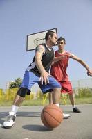 streetball  game at early morning photo