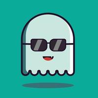 Cool ghost chartoon vector , happy Halloween