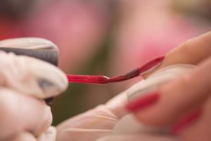 Woman hands receiving a manicure photo