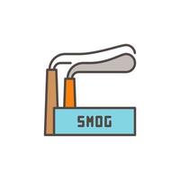 Factory Building with Smog vector colored concept icon