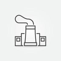 Factor Building linear vector Air Pollution concept icon