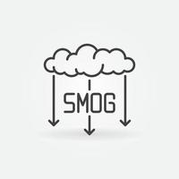 Smog Cloud with Arrows vector concept line icon