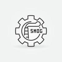 Smog Gear vector concept icon in outline style