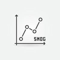 Smog Graph outline vector concept icon or sign