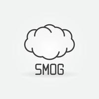 smog o humo niebla vector concepto línea icono o símbolo